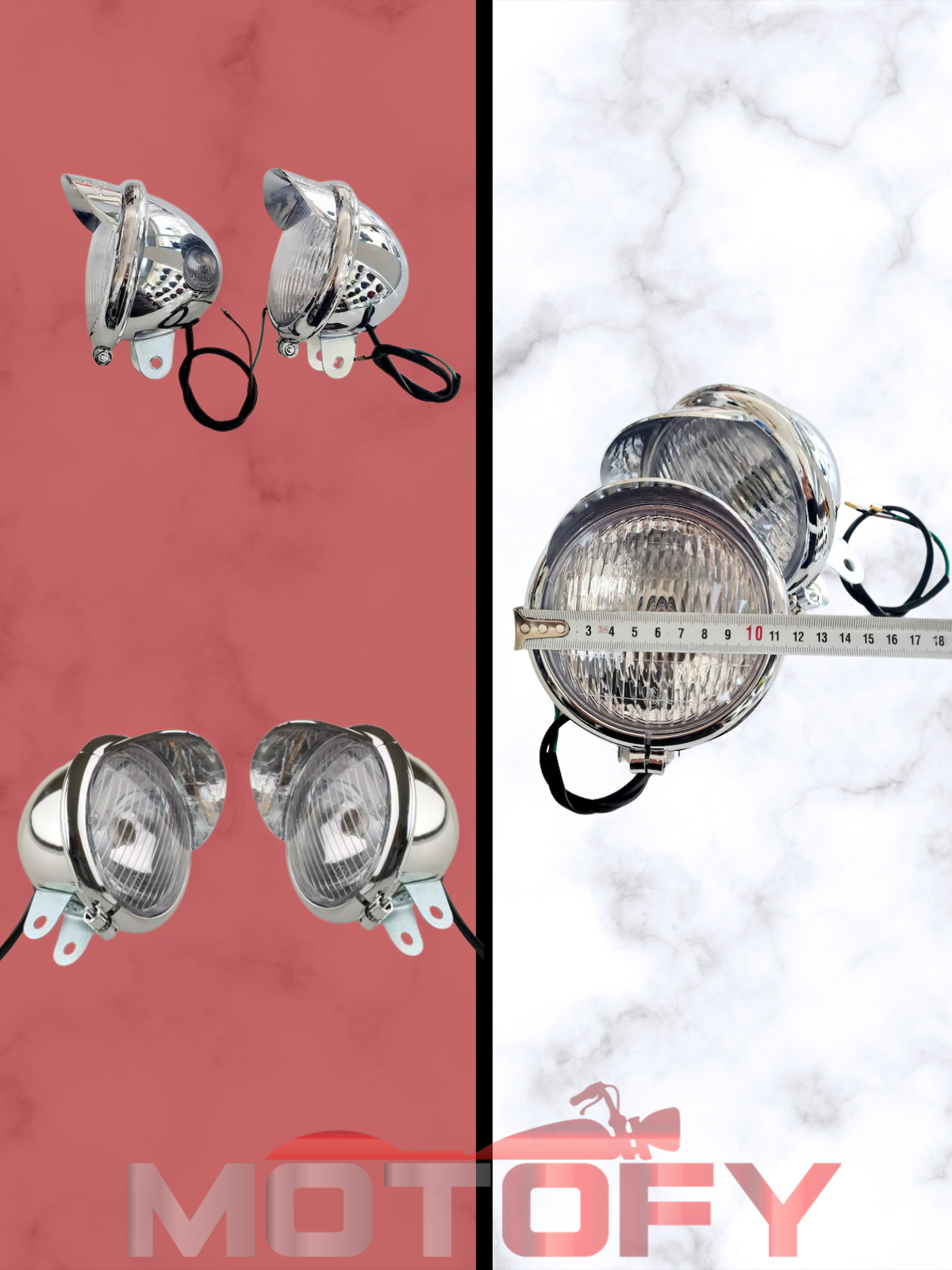 SİS FARI TAKIMI NİKEL BRAKET VE AMPÜLLER DAHİL KT 125 CHOPPER 