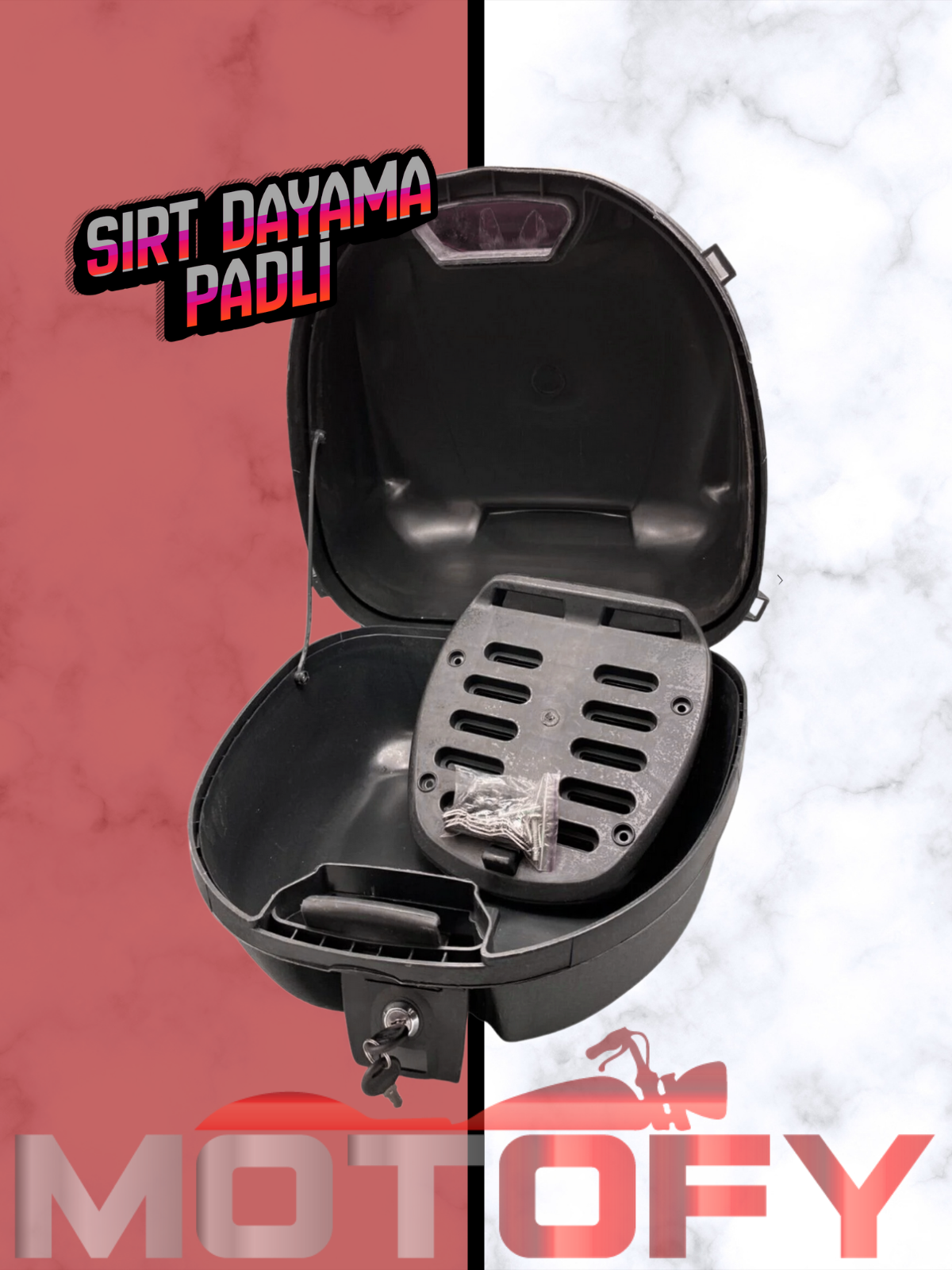 TİEN MOTOSİKLET ÇANTASI TOPCASE SIRT TAYAMA PADLİ 35 LİTRE 