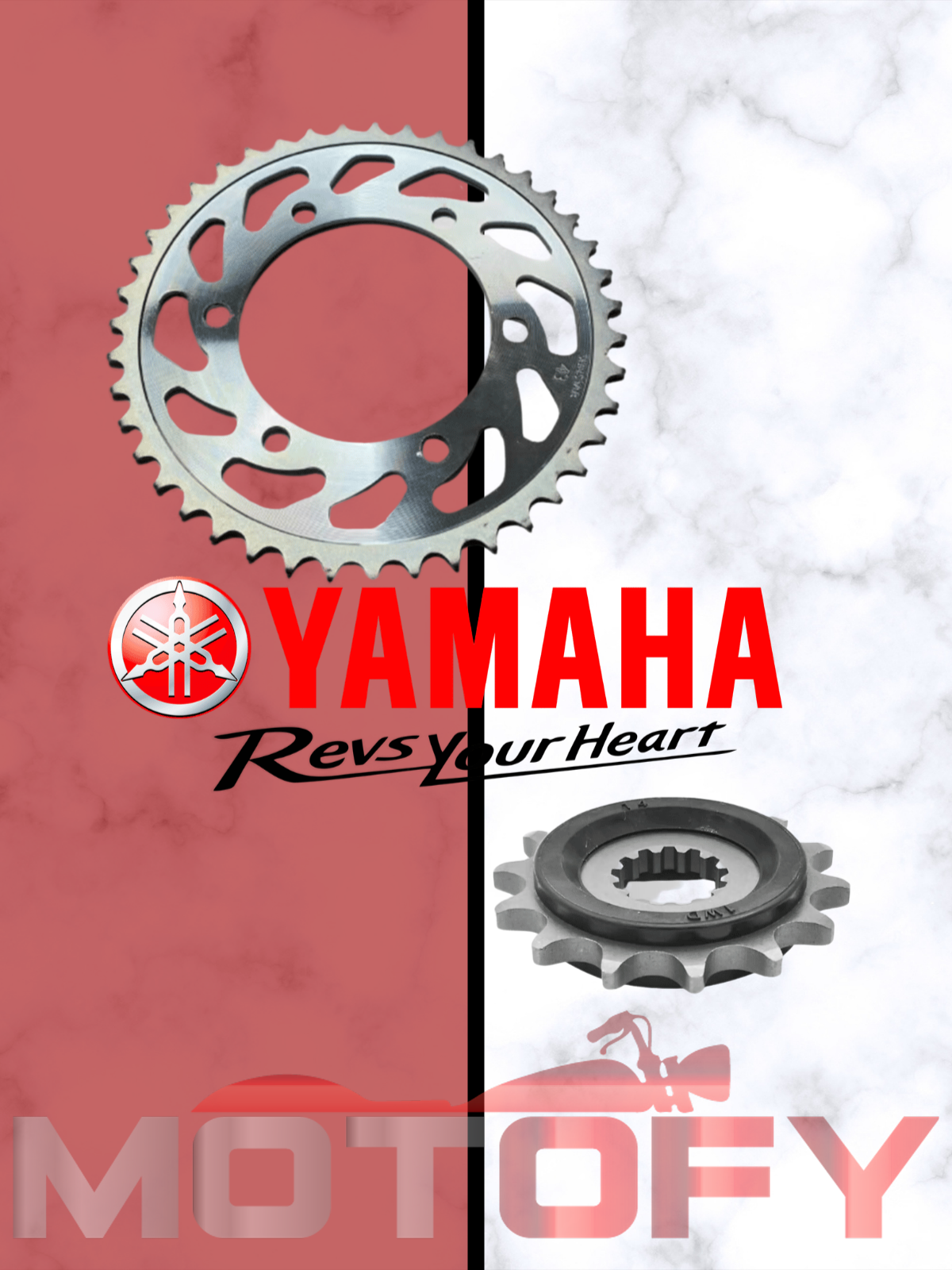 YAMAHA YZF R25 ÖN ARKA DİŞLİ TAKIMI ORİJİNAL 520-14T/43T - 1WD-F5443-00/1WD-E7460-00