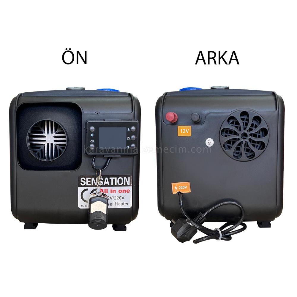 Sensation 5kw 12v-220v Taşınabilir Çanta Webasto Tipi Isıtıcı