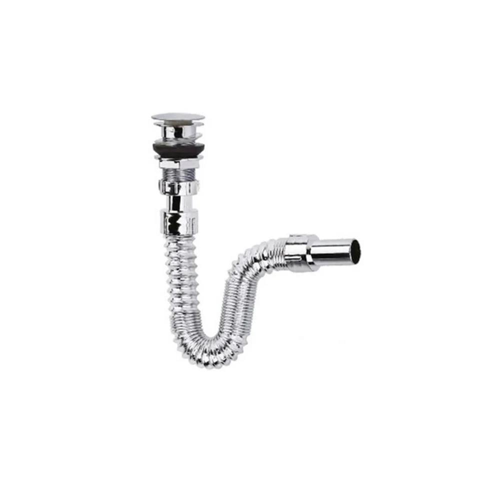 SHUIVAN Duş Teknesi Körüklü Sifon Krom Kaplı Aç-Kapa