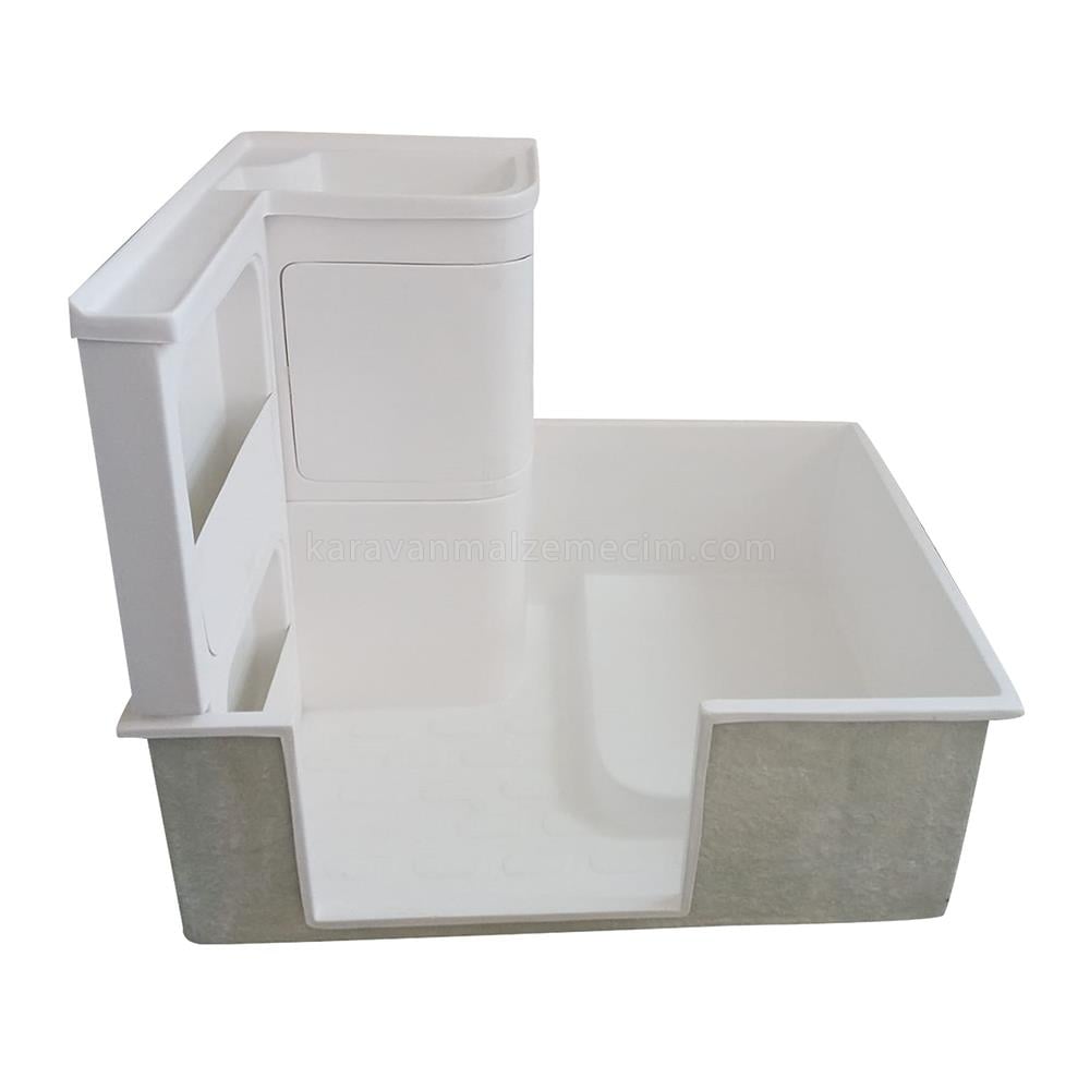 Banyo Kabini Hazır Duş Teknesi Set 110x75cm - Beyaz