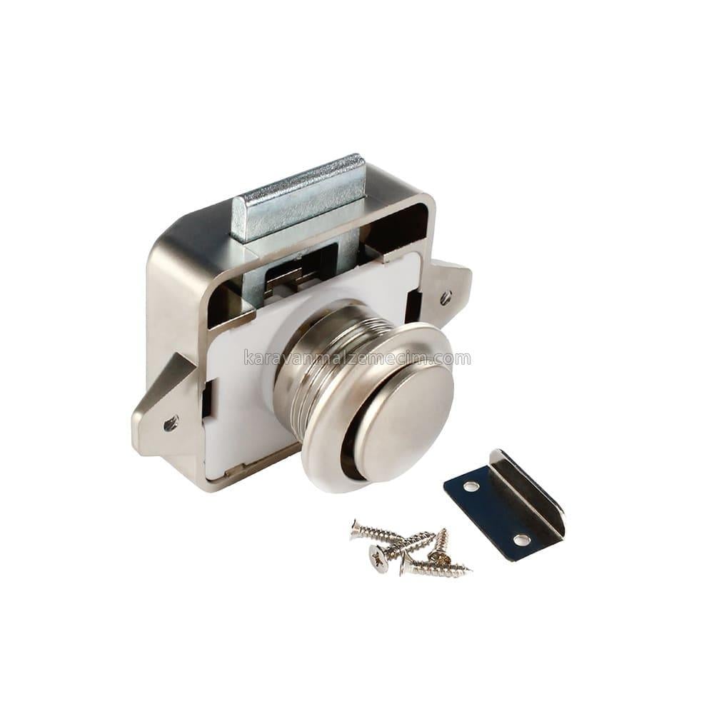 Basçek Dolap Kilidi Yuvarlak Mat 26mm