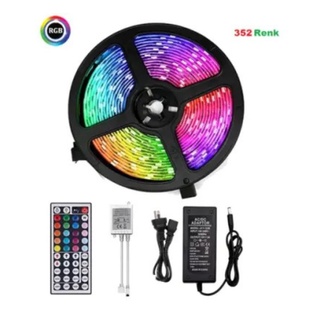 Cata RGB Şerit Led Seti 5m Led 15 Renk + Trafo + Kumanda - Karavan Malzemeleri, Karavan Ekipmanlarıİç AydınlatmaCataCata RGB Şerit Led Seti 5 Mt Rgb Led 15 Renk + Trafo + Rgb Kumanda