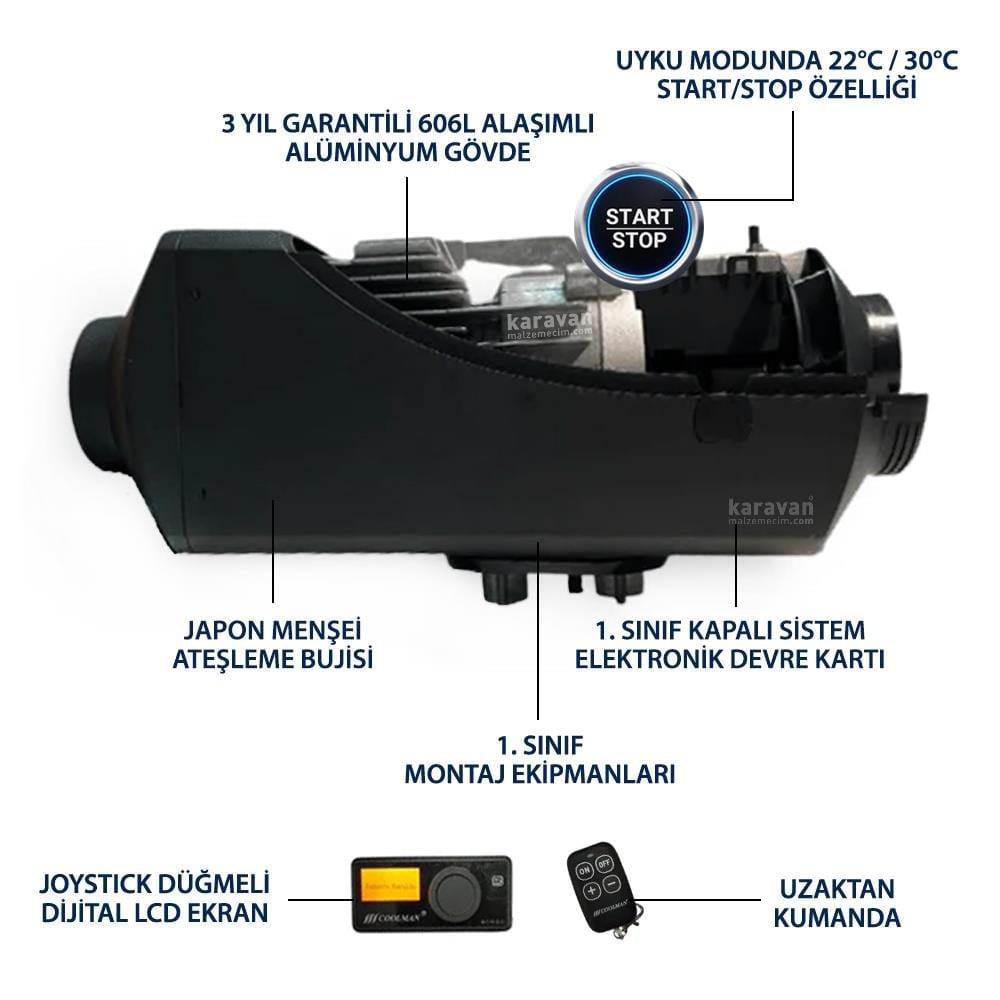Coolman 5kw Marin Paket Webasto Tipi Dizel Ortam Isıtıcı - 12v  - Karavan Malzemeleri, Karavan EkipmanlarıOrtam IsıtıcılarCoolmanCoolman 5kw Marin Paket Webasto Tipi Dizel Ortam Isıtıcı - 12v 