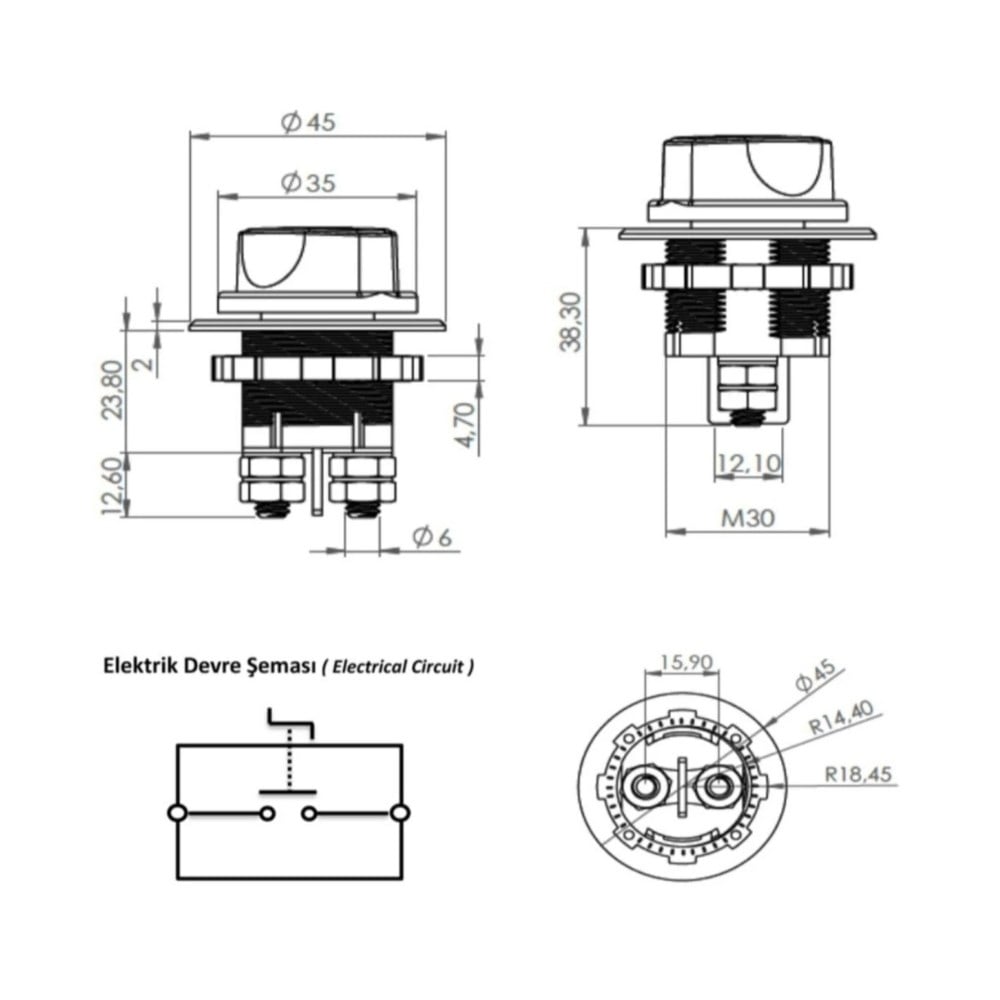 Devre Kesici Mini DC 12v-24v Akü / Güneş Paneli Devre Kesici - Karavan Malzemeleri, Karavan EkipmanlarıDevre Kesici & ŞalterlerAksaDevre Kesici Mini DC 12v-24v Akü / Güneş Paneli Devre Kesici