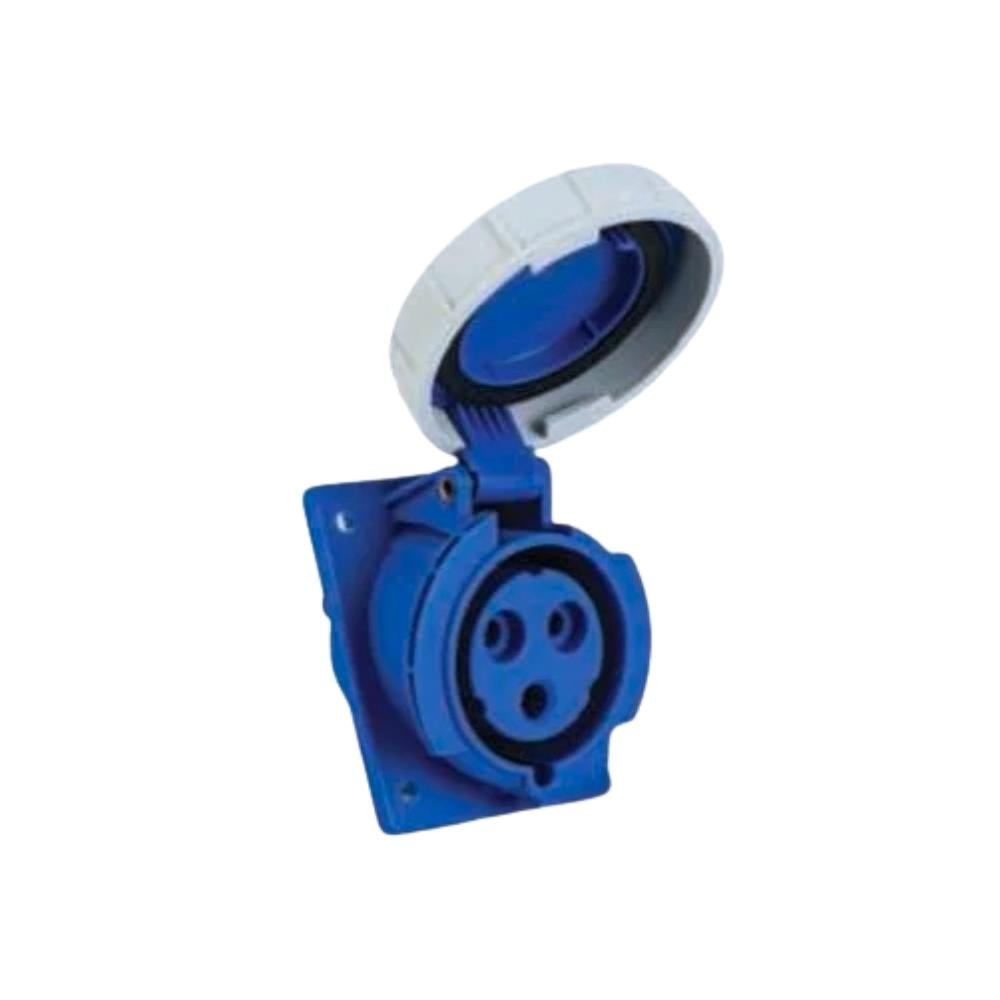 Dış Elektrik Besleme Prizi Kapaklı Dişi 32Ah IP44 - Karavan Malzemeleri, Karavan EkipmanlarıAnahtarlar, Prizler & SöketlerMete Dış Elektrik Besleme Prizi Kapaklı Dişi 32Ah IP44