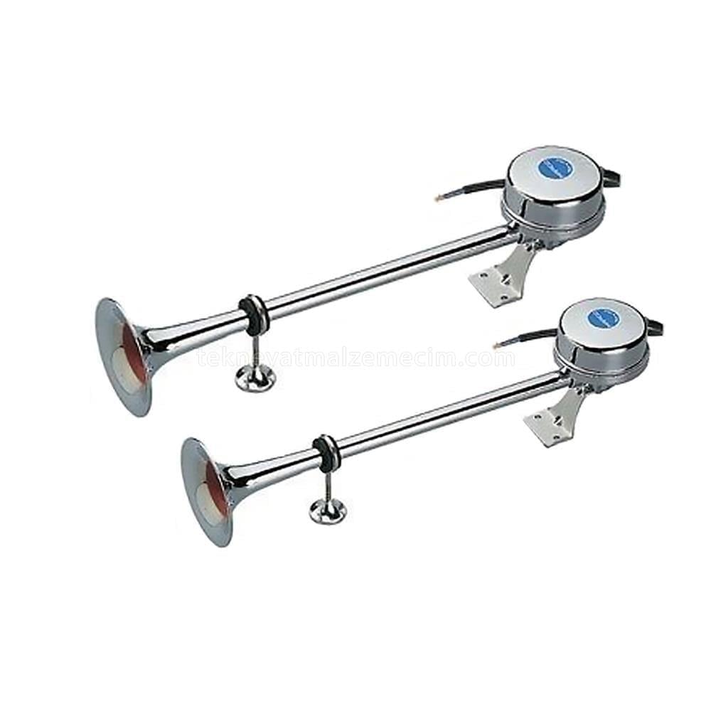 Easterner Krom Korna Çiftli Borulu - 24v - 45cm - Tekne Yat Aksesuarları, Tekne Yat MalzemeleriKornaEasternerEasterner Krom Korna Çiftli Borulu - 24v - 45cm