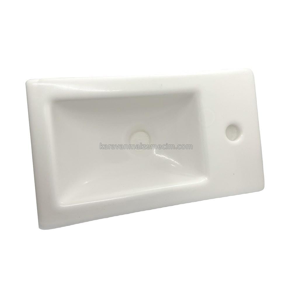 Fiber Köşe Banyo Lavabo 42x25cm