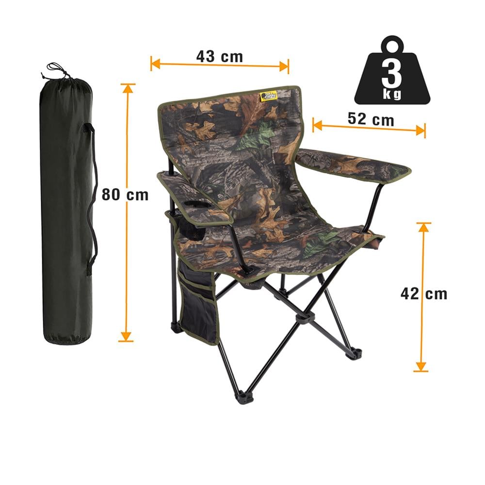 Funky Chairs Lüks Kamp Sandalyesi V2 - Meşe Kamuflaj - Karavan Malzemeleri, Karavan EkipmanlarıKamp SandalyeleriFunky ChairsFunky Chairs Lüks Kamp Sandalyesi V2 - Meşe Kamuflaj