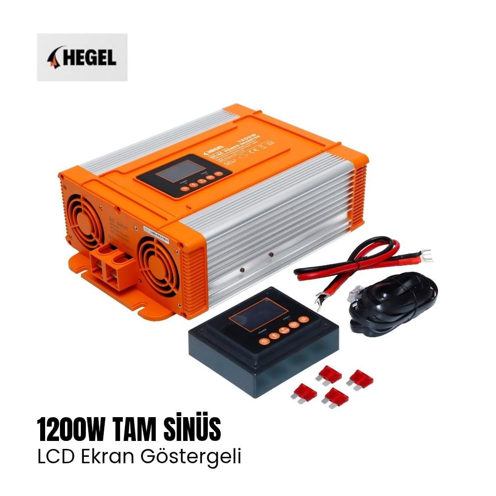 Hegel Tam Sinüs Inverter 1200w LCD Göstergeli - 12v - Karavan Malzemeleri, Karavan EkipmanlarıTam Sinüs InverterlerHegelHegel Tam Sinüs Inverter 1200w LCD Göstergeli - 12v