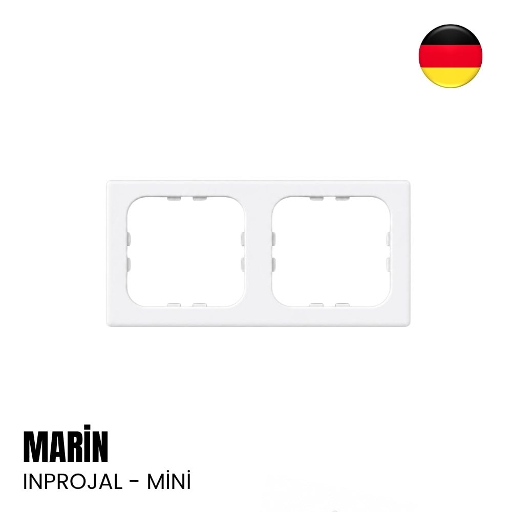 Inprojal Marin İkili Çerçeve - Mini (Tekne, Yat, Karavan) - Beyaz - Tekne & Yat Malzemeleri, Tekne ve Yat AksesuarlarıAnahtar, Priz, SöketInprojalInprojal Marin İkili Çerçeve - Mini (Tekne, Yat, Karavan) - Beyaz