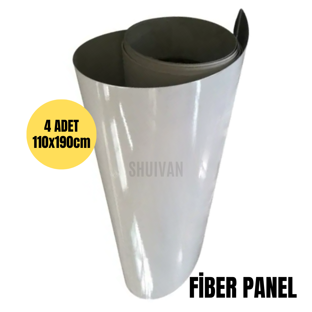 Karavan Banyo Duş Duvarı 110x190cm 4'lü Set Fiber Panel - Beyaz - Beyaz - Karavan Malzemeleri, Karavan EkipmanlarıBanyo KabinleriSHUIVANKaravan Banyo Duş Duvarı 110x190cm 4'lü Set Fiber Panel - Beyaz