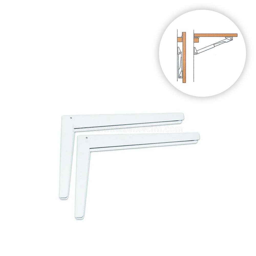 Katlanır Masa Braketi 30cm Karavan Ek Tezgah ( 2'li Set )