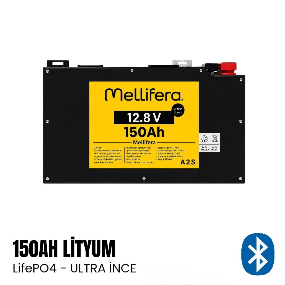 Mellifera Lityum Akü 150Ah LifePO4 12.8v - Ultra Slim - Karavan Malzemeleri, Karavan EkipmanlarıLityum AkülerMelliferaMellifera Lityum Akü 150Ah LifePO4 12.8v - Ultra Slim