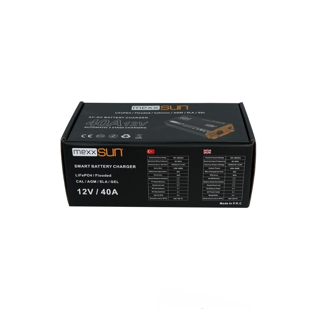Mexxsun Akü Şarj Cihazı AC-DC Redresör 40Ah - 12v - Karavan Malzemeleri, Karavan EkipmanlarıAkü Şarj CihazlarıMexxsunMexxsun Akü Şarj Cihazı AC-DC Redresör 40Ah - 12v