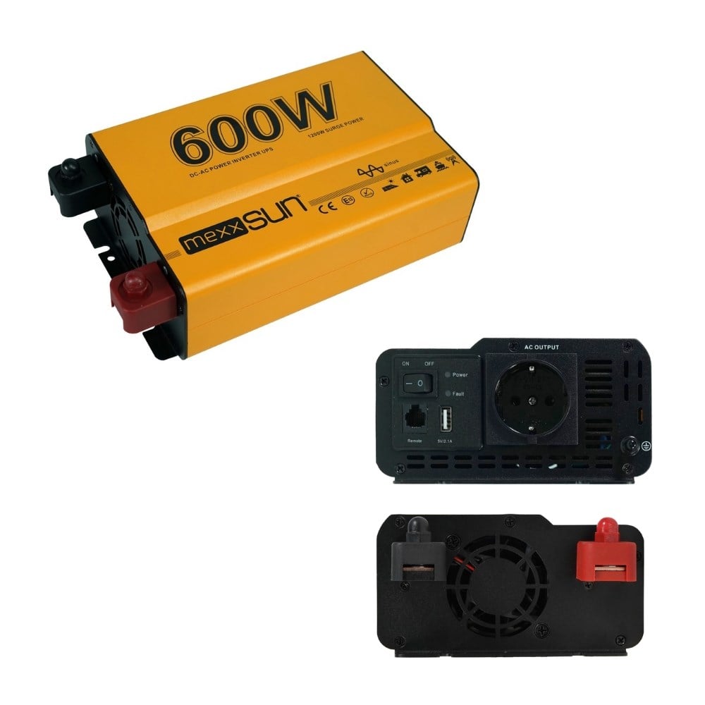 Mexxsun Tam Sinüs İnverter 600W 12v - Karavan Malzemeleri, Karavan EkipmanlarıTam Sinüs InverterlerMexxsunMexxsun Tam Sinüs İnverter 600W 12v