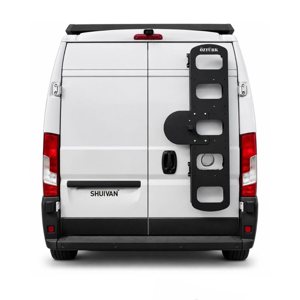 Motokaravan İçin Bagaj Merdiveni ve Stepne Taşıyıcı - Siyah - Karavan Malzemeleri, Karavan EkipmanlarıTavan Sepeti & MerdivenlerSHUIVANMotokaravan İçin Bagaj Merdiveni ve Stepne Taşıyıcı - Siyah