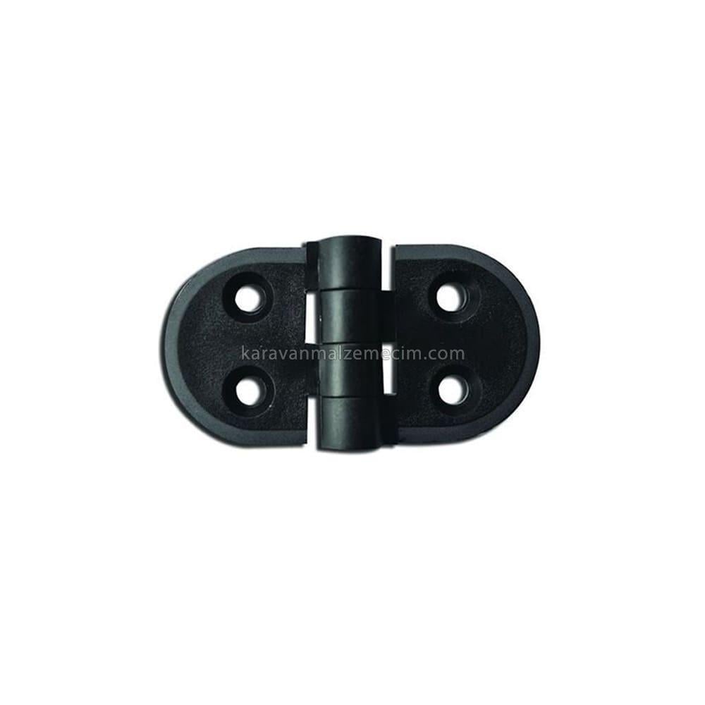 Oval Plastik Menteşe 74x40mm - Siyah