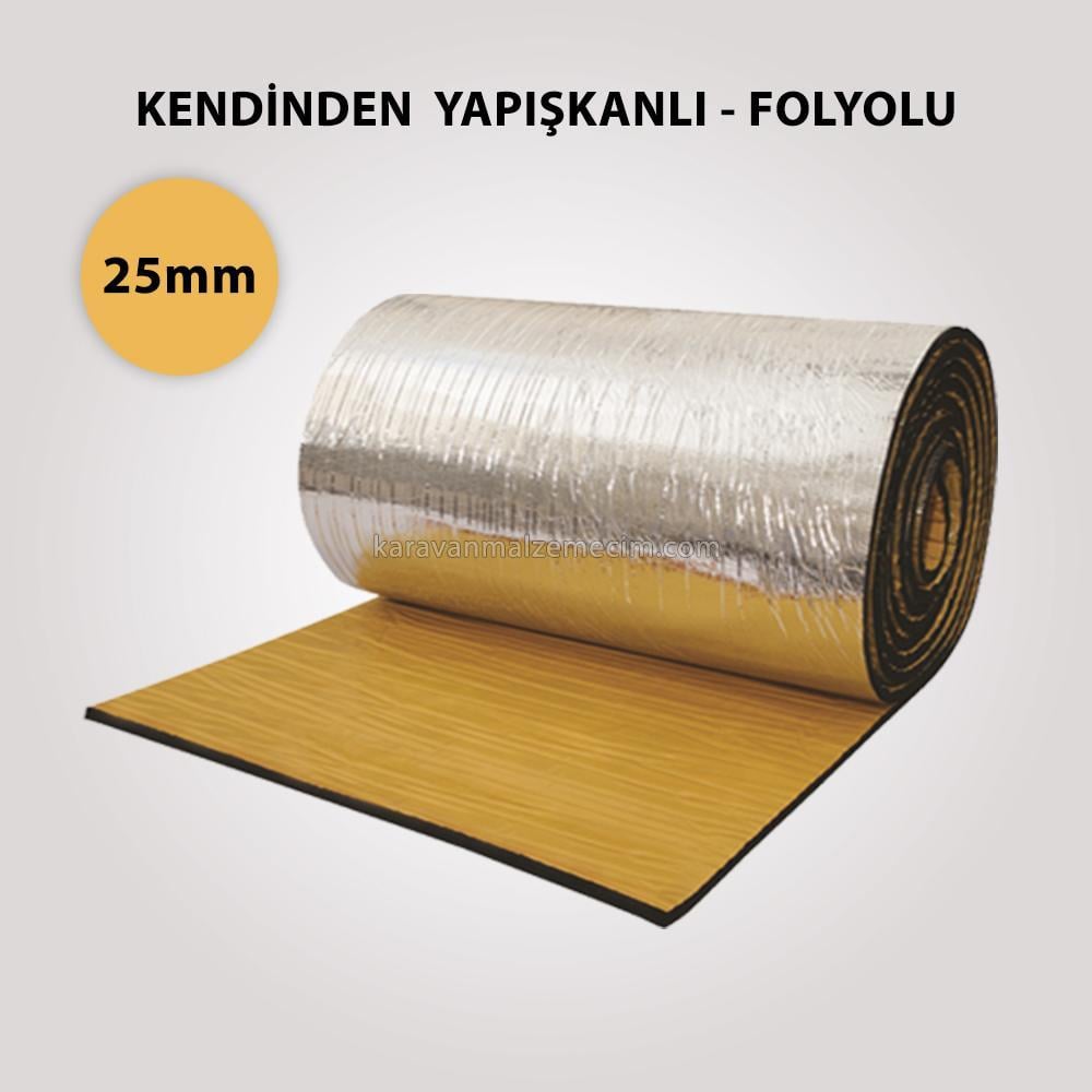 Pa-Flex Elastomerik Kauçuk 25mm – 10m² Folyolu Yapışkanlı