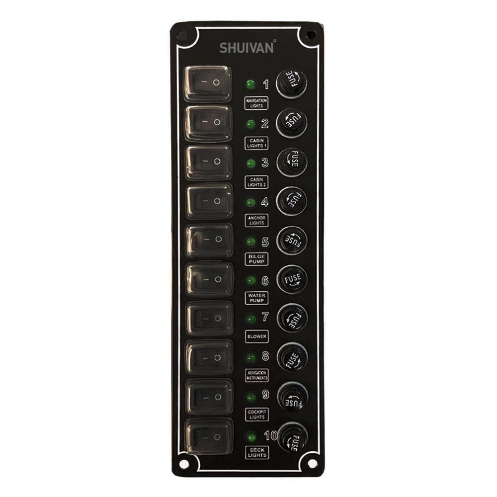 Remkay 10'lu Switch Panel İzoleli Sigorta Paneli - Karavan Malzemeleri, Karavan EkipmanlarıSwitch PanellerRemkayRemkay 10'lu Switch Panel İzoleli Sigorta Paneli