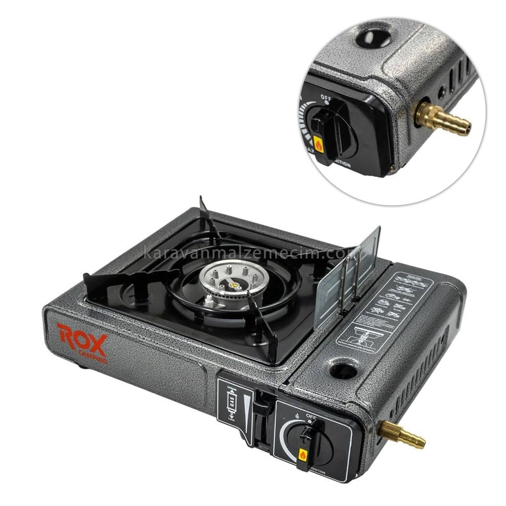 ROX 0103 Tekli Portatif Kamp Ocağı ( Kartuş ve Ekstra Gaz Girişi )