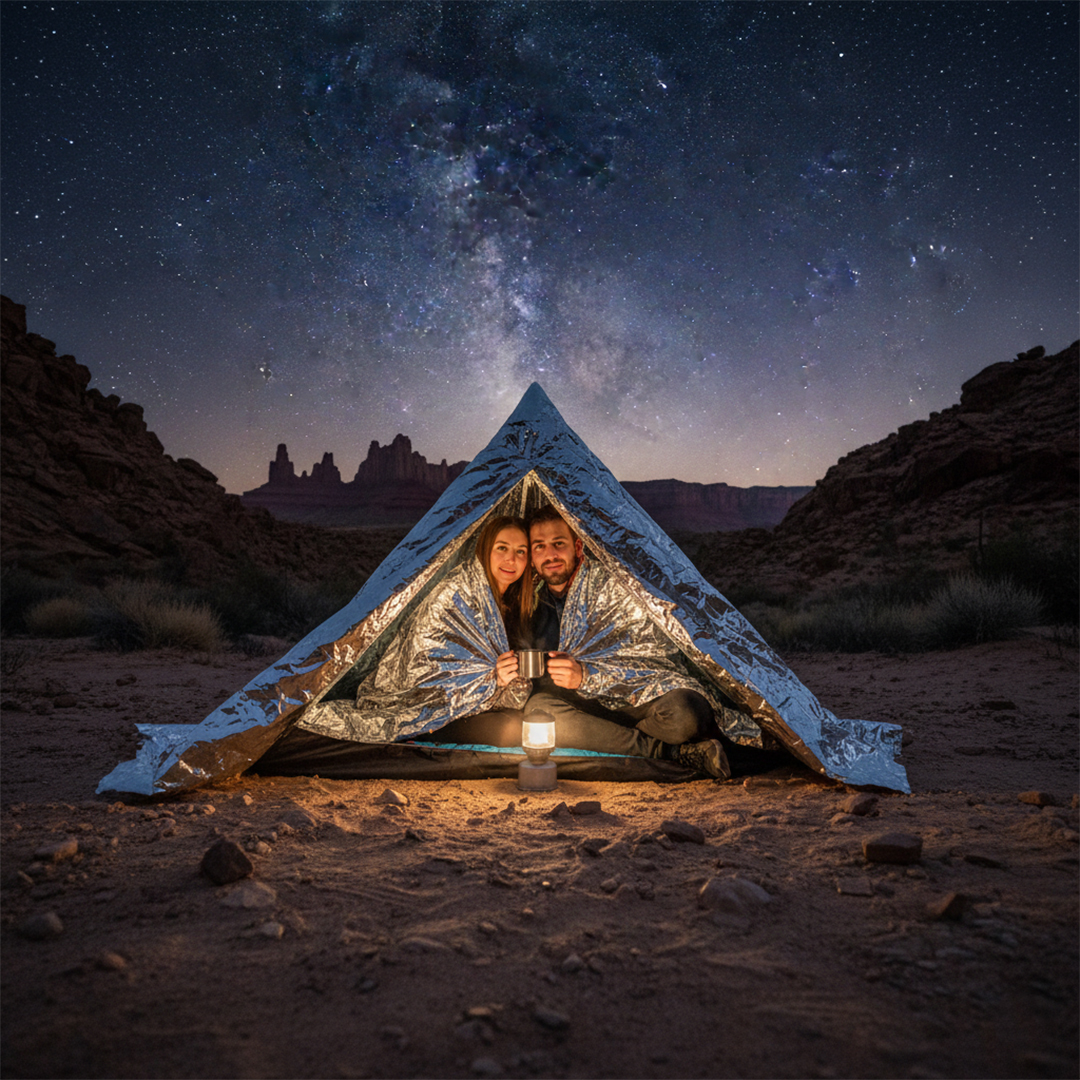 SHUIVAN Acil Durum Battaniyesi Çift Taraflı 130X210cm - Gümüş - Karavan Malzemeleri, Karavan EkipmanlarıKamp AksesuarlarıSHUIVANSHUIVAN Acil Durum Battaniyesi Çift Taraflı 130X210cm- Gümüş