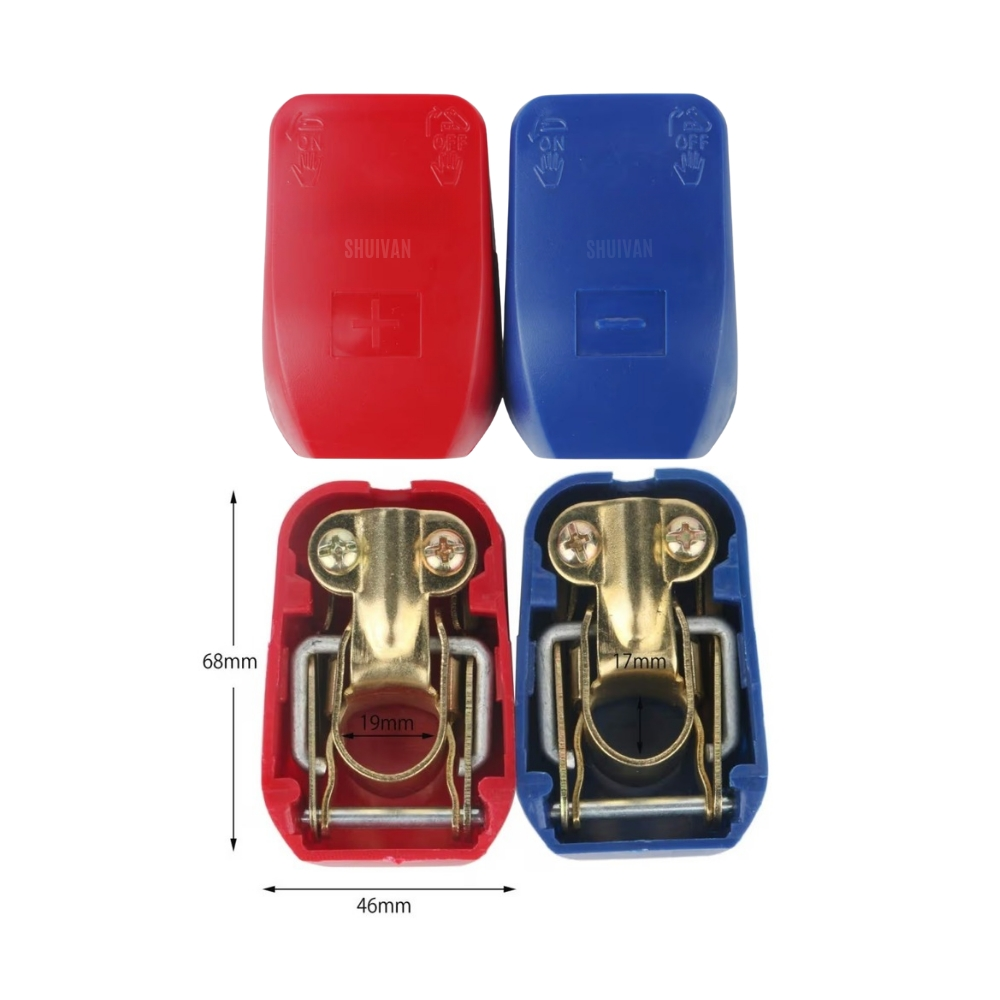 SHUIVAN Akü Kutup Başı Mandallı Takmatik - 2'li Set (Plastik Kapaklı) - Karavan Malzemeleri, Karavan EkipmanlarıKablo Bağlantı ElemanlarıSHUIVANSHUIVAN Akü Kutup Başı Mandallı Takmatik - 2'li Set (Plastik Kapaklı)