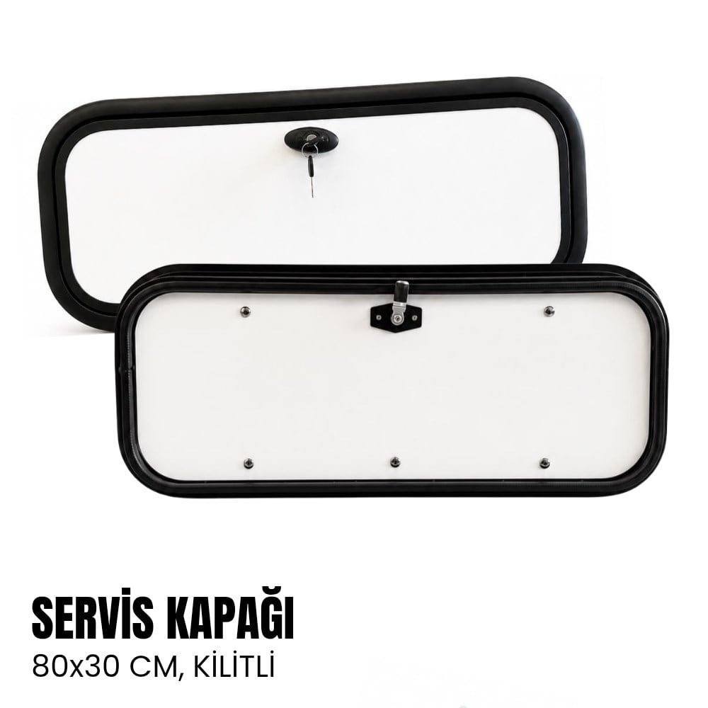 SHUIVAN Bagaj Kapağı Servis Kapısı 80x30 cm (Kilitli) - Beyaz - Karavan Malzemeleri, Karavan EkipmanlarıÇekmece & Dolap KilitleriSHUIVANSHUIVAN Bagaj Kapağı Servis Kapısı 80x30 cm (Kilitli) - Beyaz