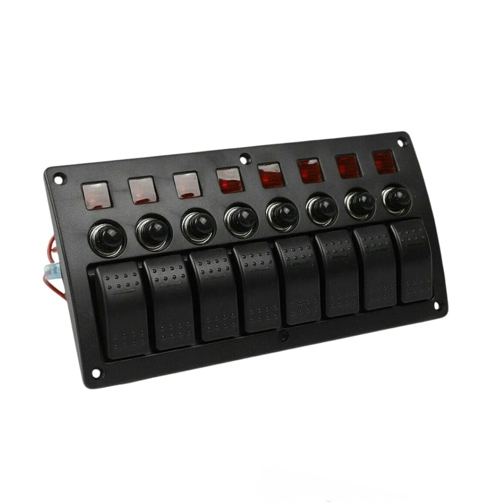 SHUIVAN BFY 8'li Switch Panel Tam Otomatik Sigorta Paneli - Işıklı - Karavan Malzemeleri, Karavan EkipmanlarıSwitch PanellerSHUIVANSHUIVAN BFY 8'li Switch Panel Tam Otomatik Sigorta Paneli - Işıklı