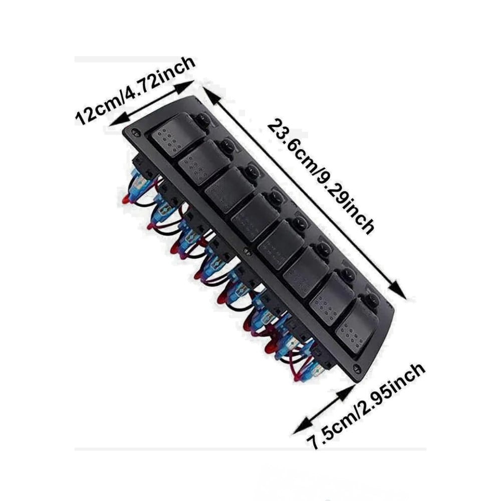 SHUIVAN BFY 8'li Switch Panel Tam Otomatik Sigorta Paneli - Işıklı - Karavan Malzemeleri, Karavan EkipmanlarıSwitch PanellerSHUIVANSHUIVAN BFY 8'li Switch Panel Tam Otomatik Sigorta Paneli - Işıklı