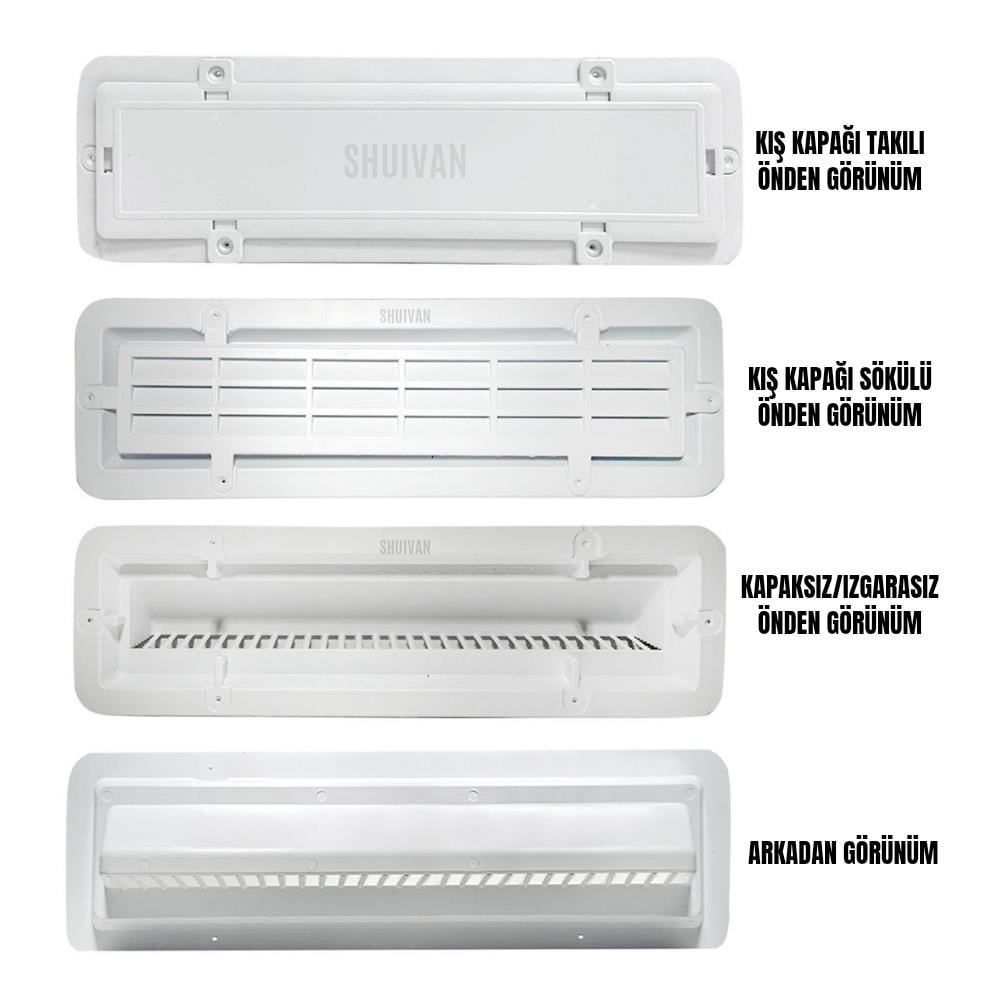 SHUIVAN Buzdolabı Havalandırma Menfezi Kış Kapaklı 42x12,5x6cm - Karavan Malzemeleri, Karavan EkipmanlarıMenfezlerSHUIVANSHUIVAN Buzdolabı Havalandırma Menfezi Kış Kapaklı 42x12,5x6cm