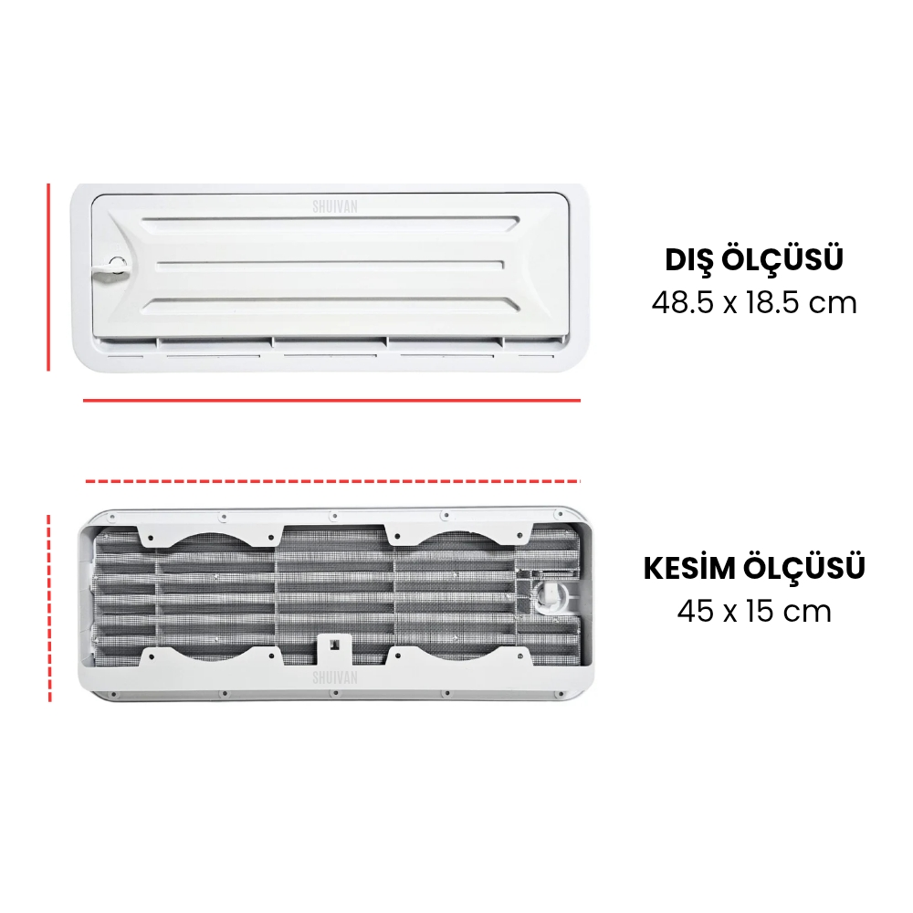 SHUIVAN Karavan Buzdolabı Havalandırma Menfezi Kış Kapaklı 48x18,5cm - Karavan Malzemeleri, Karavan EkipmanlarıMenfezlerSHUIVANSHUIVAN Buzdolabı Havalandırma Menfezi Kış Kapaklı 48x18,5cm