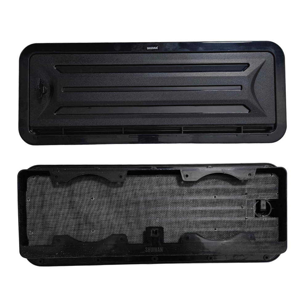 SHUIVAN Karavan Buzdolabı Havalandırma Menfezi Kış Kapaklı 48x18,5cm - Siyah - Karavan Malzemeleri, Karavan EkipmanlarıMenfezlerSHUIVANSHUIVAN Buzdolabı Havalandırma Menfezi Kış Kapaklı 48x18,5cm - Siyah