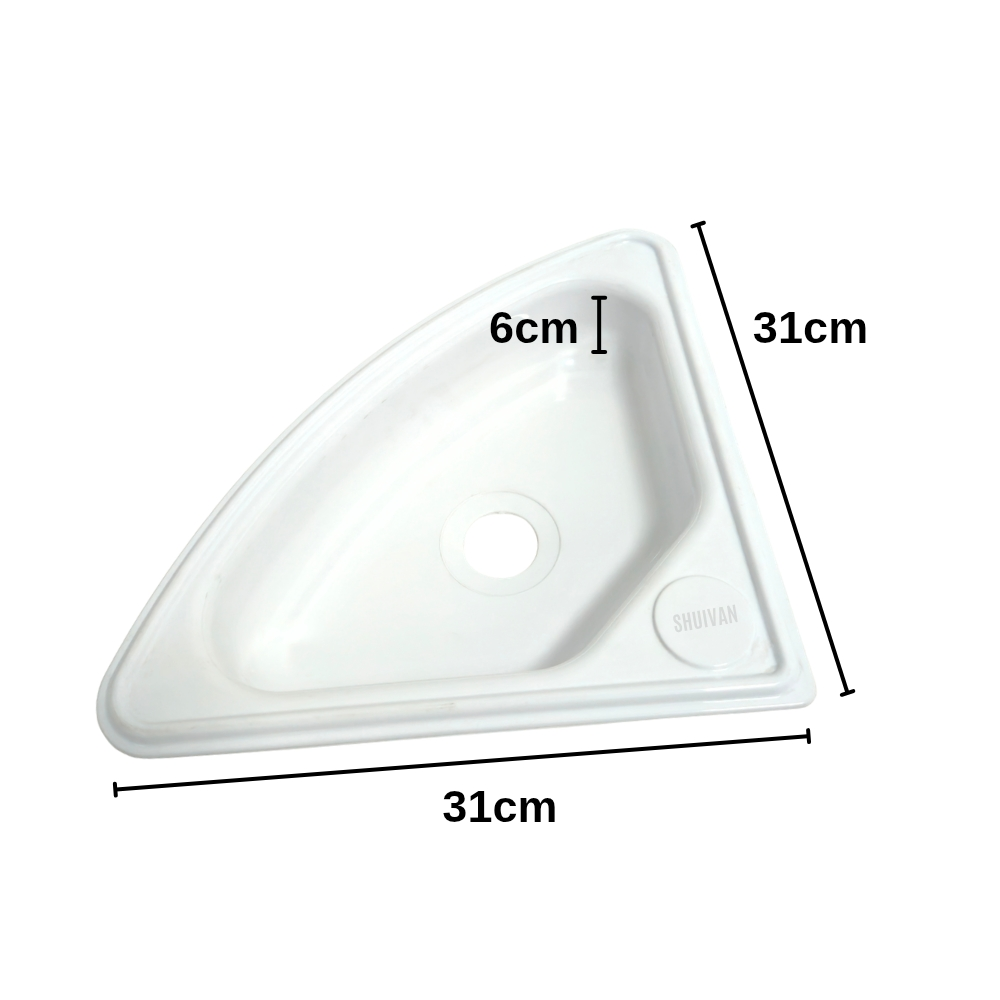 SHUIVAN Karavan & Tekne Evye Üçgen Köşe Lavabo 31x31cm - Plastik- Karavan Malzemeleri, Karavan EkipmanlarıLavabolar & EvyelerSHUIVANSHUIVAN Karavan & Tekne Evye Üçgen Köşe Lavabo 31x31cm - Plastik