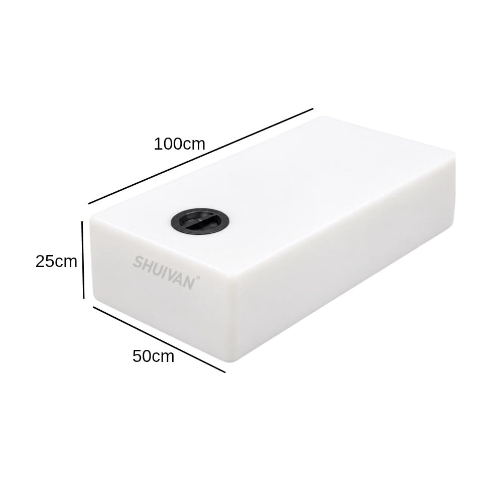 SHUIVAN Karavan & Tekne Su Deposu 125 Litre 100x50x25cm - Karavan Malzemeleri, Karavan EkipmanlarıSu DepolarıSHUIVANSHUIVAN Karavan & Tekne Su Deposu 125 Litre 100x50x25cm