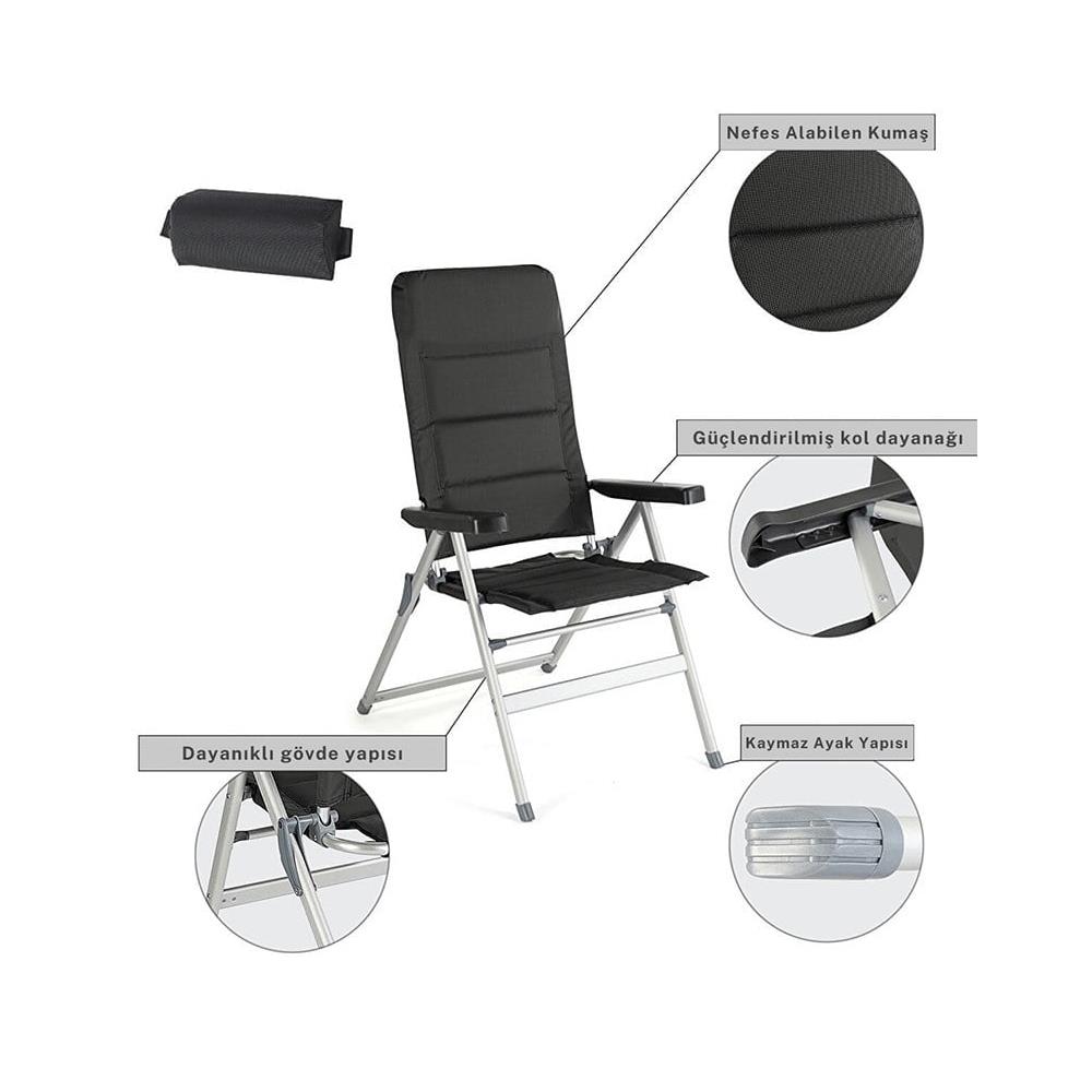 SHUIVAN Katlanır Kamp Sandalyesi 7 Kademeli Lux Model - Karavan Malzemeleri, Karavan EkipmanlarıKamp SandalyeleriSHUIVANSHUIVAN Katlanır Kamp Sandalyesi 7 Kademeli Lux Model