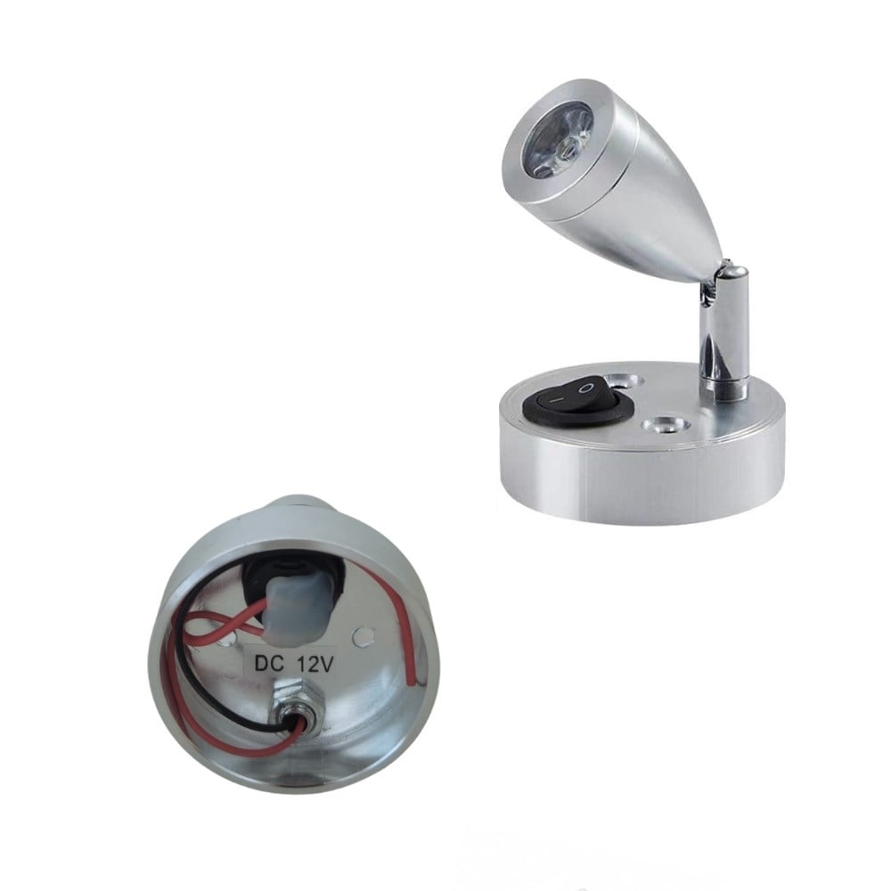 SHUIVAN Led Okuma Lambası Günışığı 12v 3w 200lm Kısa - Gümüş - Karavan Malzemeleri, Karavan Ekipmanlarıİç AydınlatmaSHUIVANSHUIVAN Led Okuma Lambası Günışığı 12v 3w 200lm Kısa - Gümüş