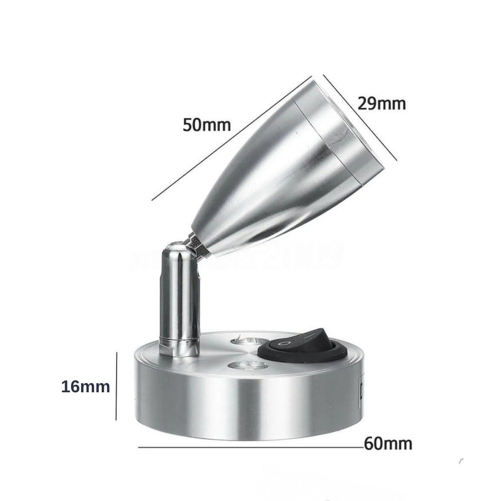 SHUIVAN Led Okuma Lambası Günışığı 12v 3w 200lm Kısa - Gümüş - Karavan Malzemeleri, Karavan Ekipmanlarıİç AydınlatmaSHUIVANSHUIVAN Led Okuma Lambası Günışığı 12v 3w 200lm Kısa - Gümüş