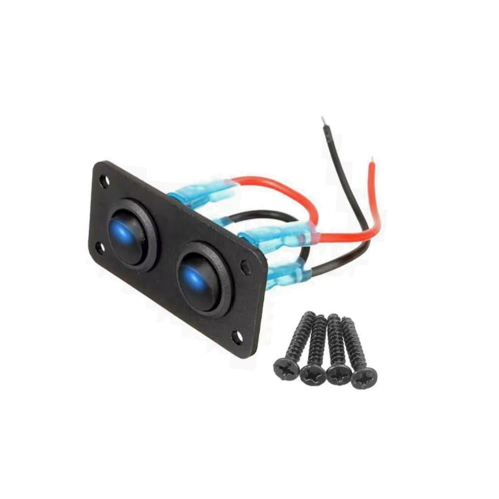 SHUIVAN On-Off Anahtarlı Switch Panel 2'li Mavi Işık - Karavan Malzemeleri, Karavan EkipmanlarıSwitch PanellerİmkaSHUIVAN On-Off Anahtarlı Switch Panel 2'li Mavi Işık