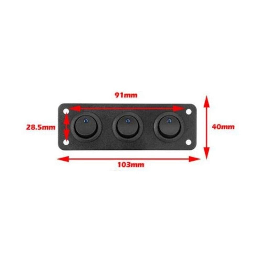 SHUIVAN On-Off Anahtarlı Switch Panel 3'lü Mavi Işık - Karavan Malzemeleri, Karavan EkipmanlarıSwitch PanellerSHUIVANSHUIVAN On-Off Anahtarlı Switch Panel 3'lü Mavi Işık