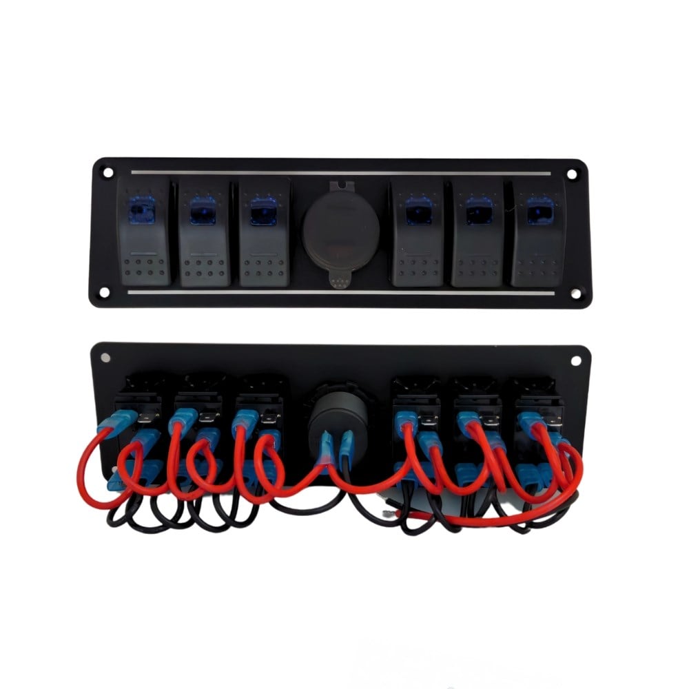 SHUIVAN Switch Panel 6'lı USB QC 3.0 PD Voltmetre Kombine Sigorta Paneli - Karavan Malzemeleri, Karavan EkipmanlarıSwitch PanellerSHUIVANSHUIVAN Switch Panel 6'lı USB QC 3.0 PD Voltmetre Kombine Sigorta Paneli