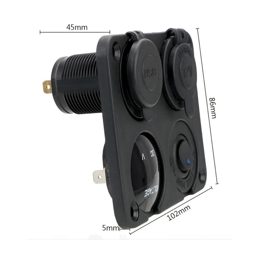 SHUIVAN Switch Panel Tekli Voltmetre USB Şarj Girişi Kombine Sigorta Paneli - Karavan Malzemeleri, Karavan EkipmanlarıSwitch PanellerSHUIVANSHUIVAN Switch Panel Tekli Voltmetre USB Şarj Girişi Kombine Sigorta Paneli