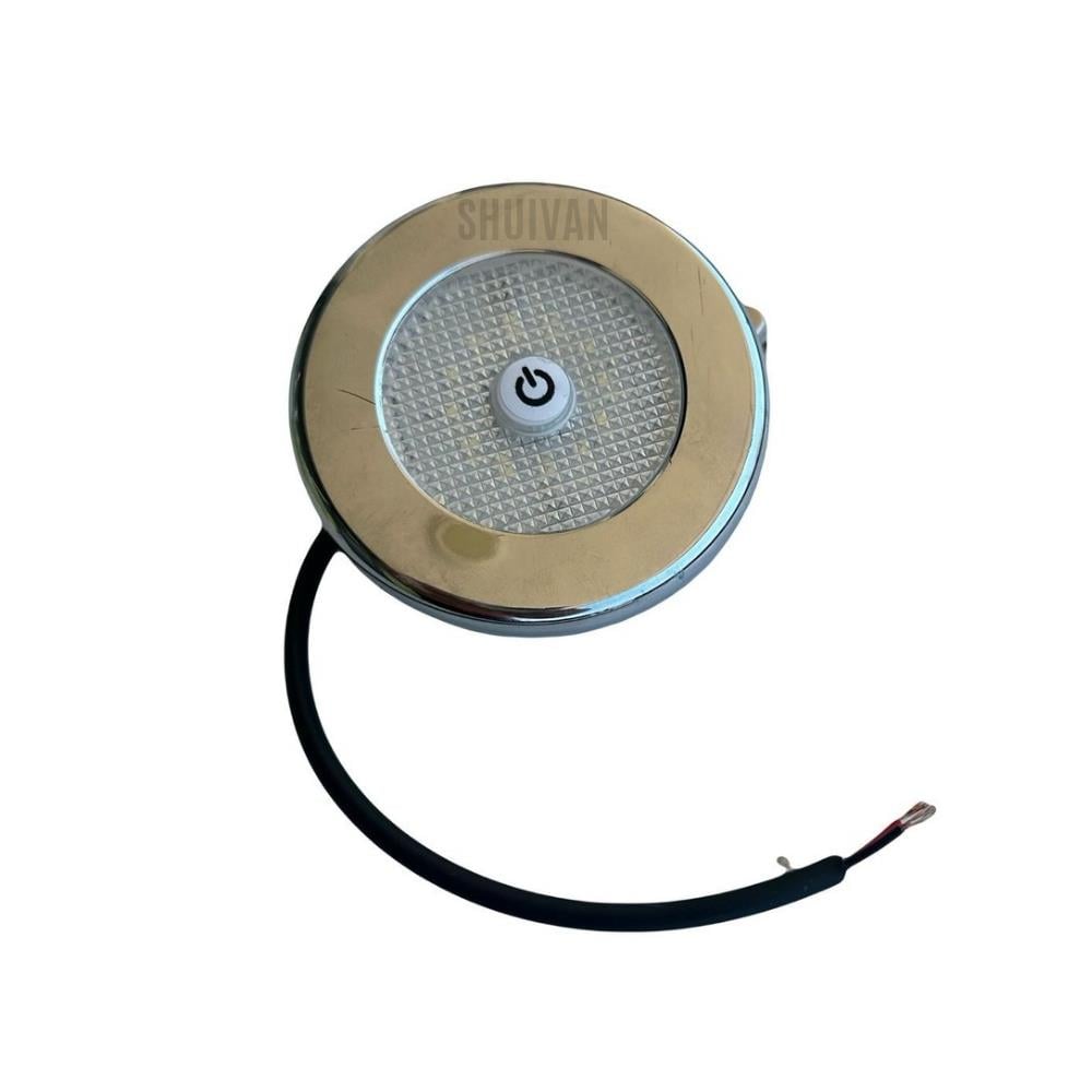 SHUIVAN Tavan Aydınlatma On-Off Anahtarlı 12v - Kromaj - Karavan Malzemeleri, Karavan Ekipmanlarıİç AydınlatmaSHUIVANSHUIVAN Tavan Aydınlatma On-Off Anahtarlı 12v 3w Kromaj - Günışığı
