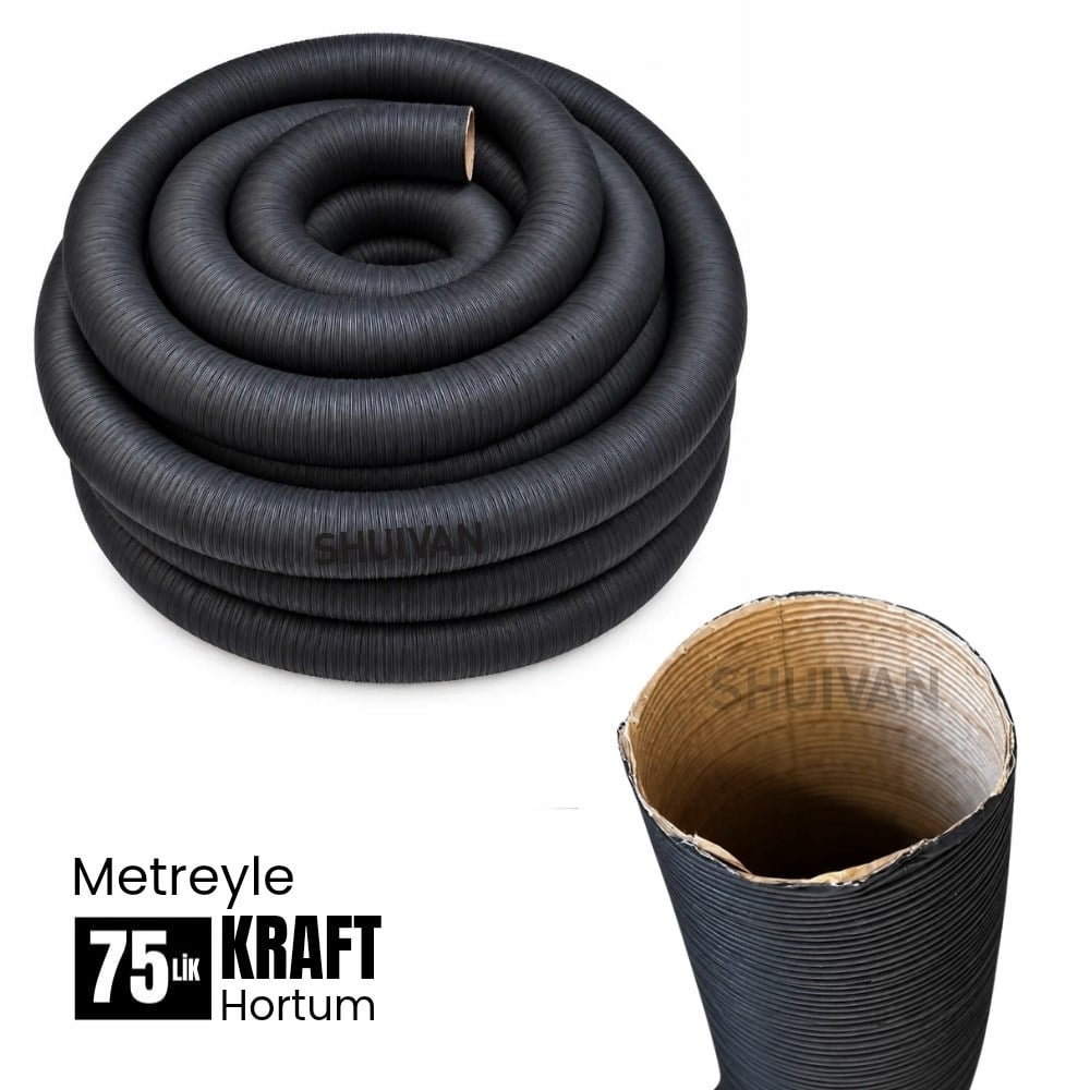 SHUIVAN Webasto Tipi Isıtıcı 75mm Hava Hortumu 1 Metre - Karavan Malzemeleri, Karavan EkipmanlarıAksesuar & Yedek ParçalarSHUIVANSHUIVAN Webasto Tipi Isıtıcı 75mm Hava Hortumu Kraft 1 Metre