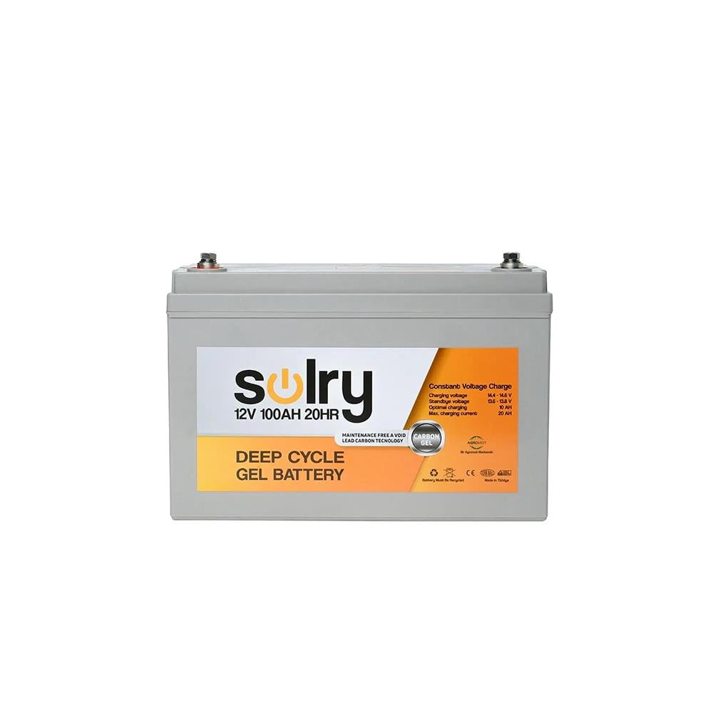 Solry 100Ah Jel Akü 12v - Karavan Malzemeleri, Karavan EkipmanlarıJel AkülerSolrySolry 100Ah Jel Akü 12v