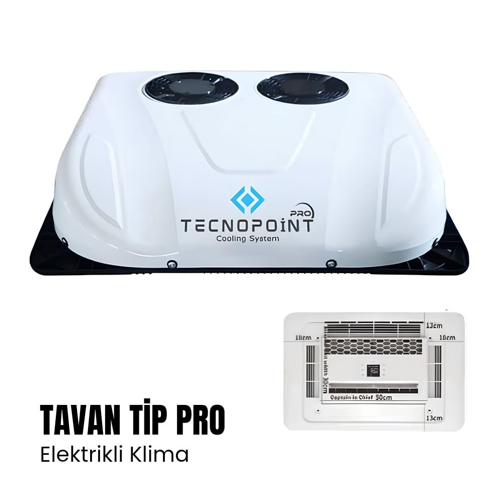 Tecnopoint TC19-07 Pro Çift Fanlı Tavan Tipi Elektrikli Karavan Park Kliması - 12v - Karavan Malzemeleri, Karavan EkipmanlarıTavan KlimalarıTecnopointTecnopoint TC19-07 Pro Çift Fanlı Tavan Tipi Elektrikli Karavan Park Kliması - 12v