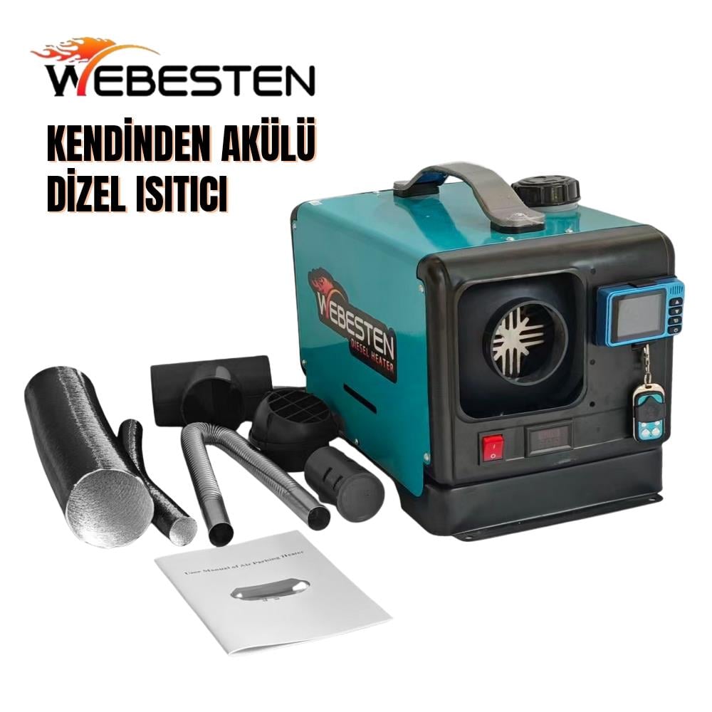 Webesten 5.5kw Taşınabilir Akülü Webasto Tipi Dizel Isıtıcı - Karavan Malzemeleri, Karavan EkipmanlarıOrtam IsıtıcılarWebestenWebesten 5.5kw Taşınabilir Akülü Webasto Tipi Dizel Isıtıcı