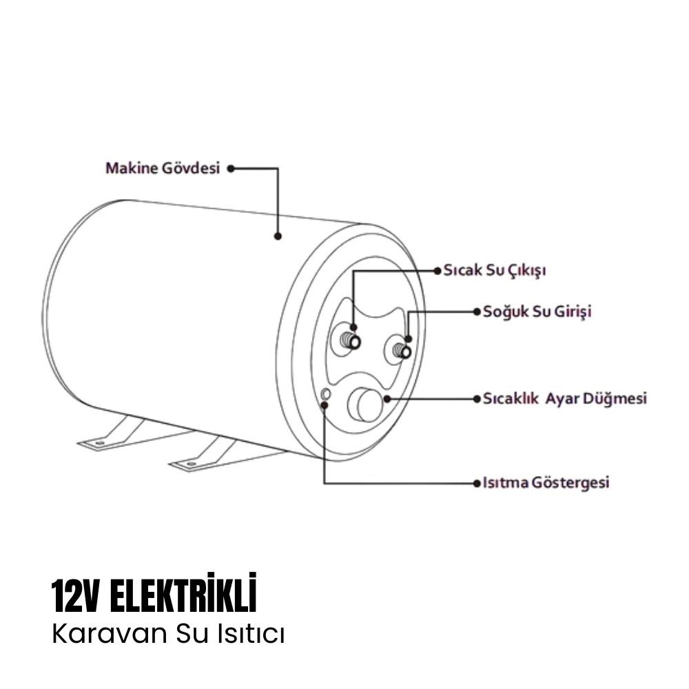 Werd Karavan Su Isıtıcı 12v Boiler - 10 Litre - Karavan Malzemeleri, Karavan EkipmanlarıSu IsıtıcılarWerdWerd Karavan Su Isıtıcı 12v Boiler - 10 Litre