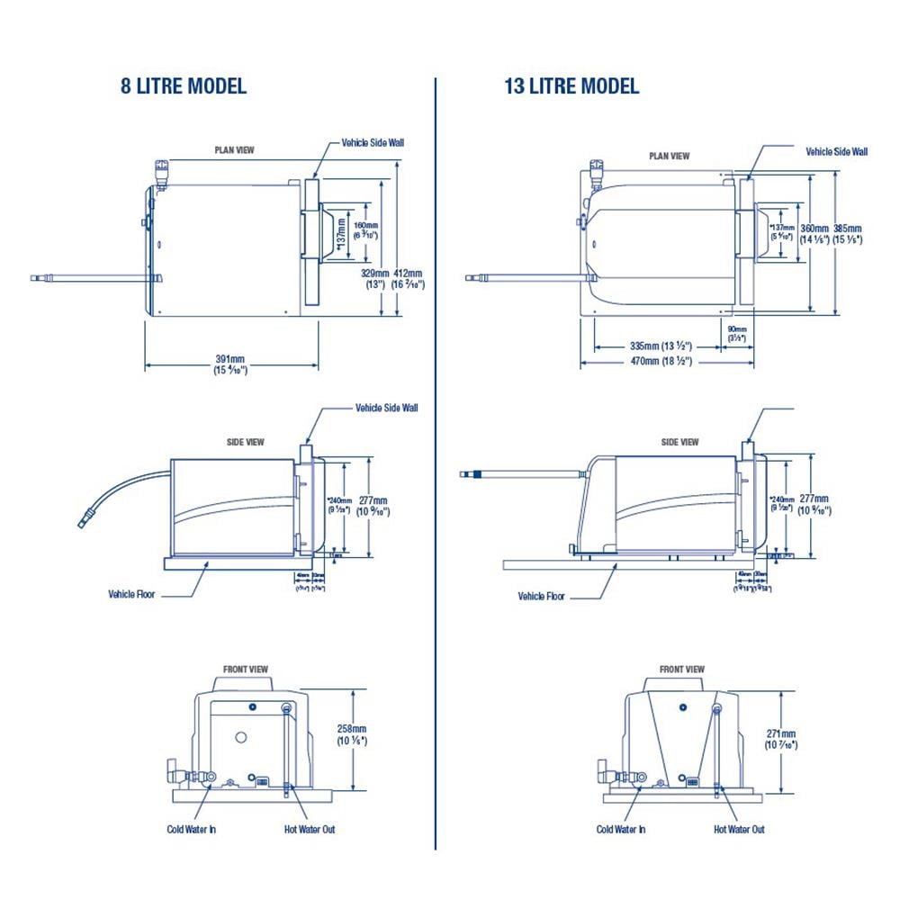 Whale 13 Litre Gazlı & Elektrikli Su Isıtıcı - Karavan Malzemeleri, Karavan EkipmanlarıSu IsıtıcılarWhaleWhale 13 Litre Gazlı & Elektrikli Su Isıtıcı